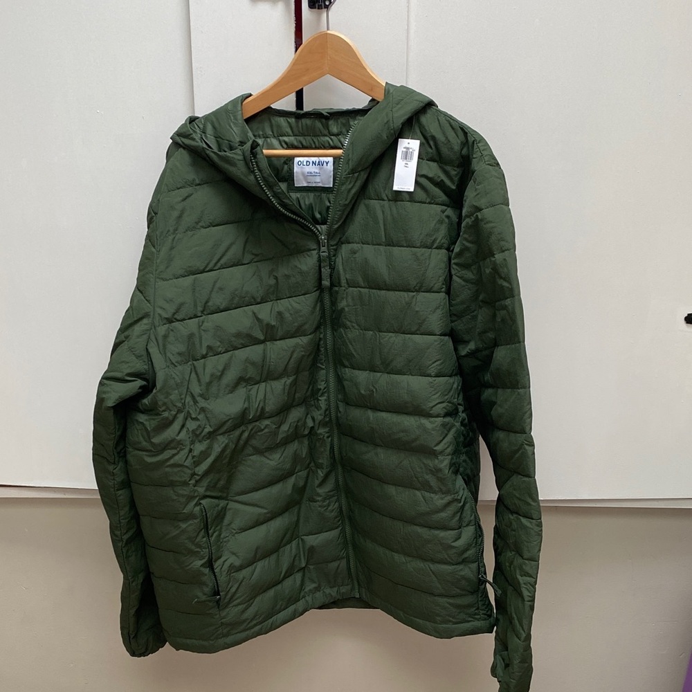 Mens Old Navy Water-Resistant Narrow-Channel Nylon Puffer Jacket
